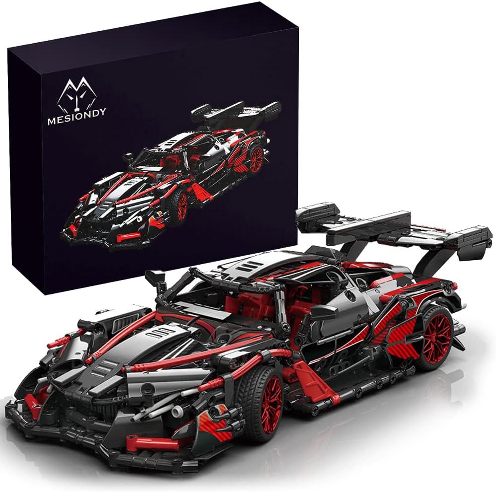 Mesiondy Adults Racing Car Building Blocks Kit for Creative Fun