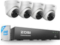 ZOSI 4K POE Security Camera System with Color Night Vision