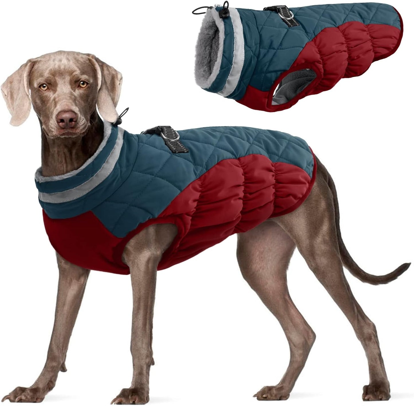 FUAMEY Dog Coat for Large Dogs - Waterproof Winter Jacket