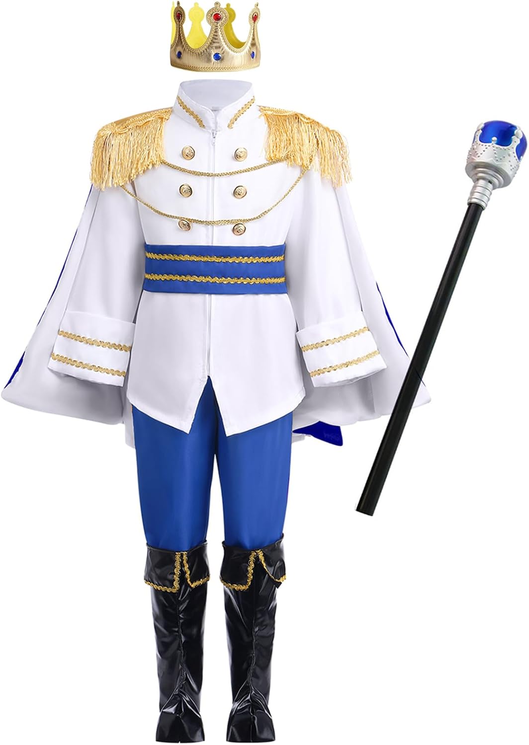 FYMNSI Kids Boys Prince Charming Costume for Halloween Fun