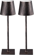 Cordless Table Lamps 2 Pack with Stepless Dimming - Long Battery Life