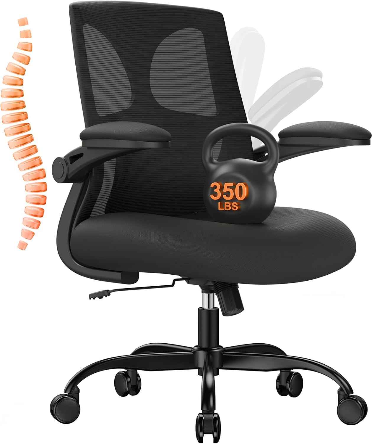 350lbs Ergonomic Office Chair: Comfort & Support!