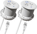 2PCS 3 Inch Desktop Power Grommet with Fast Charging Station