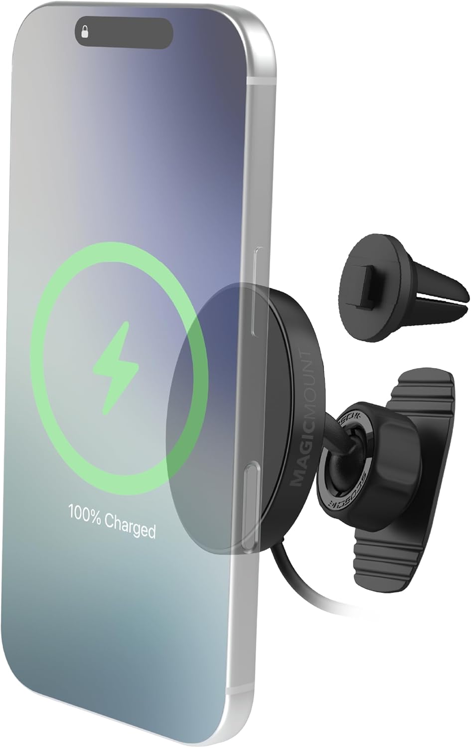 Scosche MPQTRDV Qi2 MagSafe Car Mount Charger for Fast Charging
