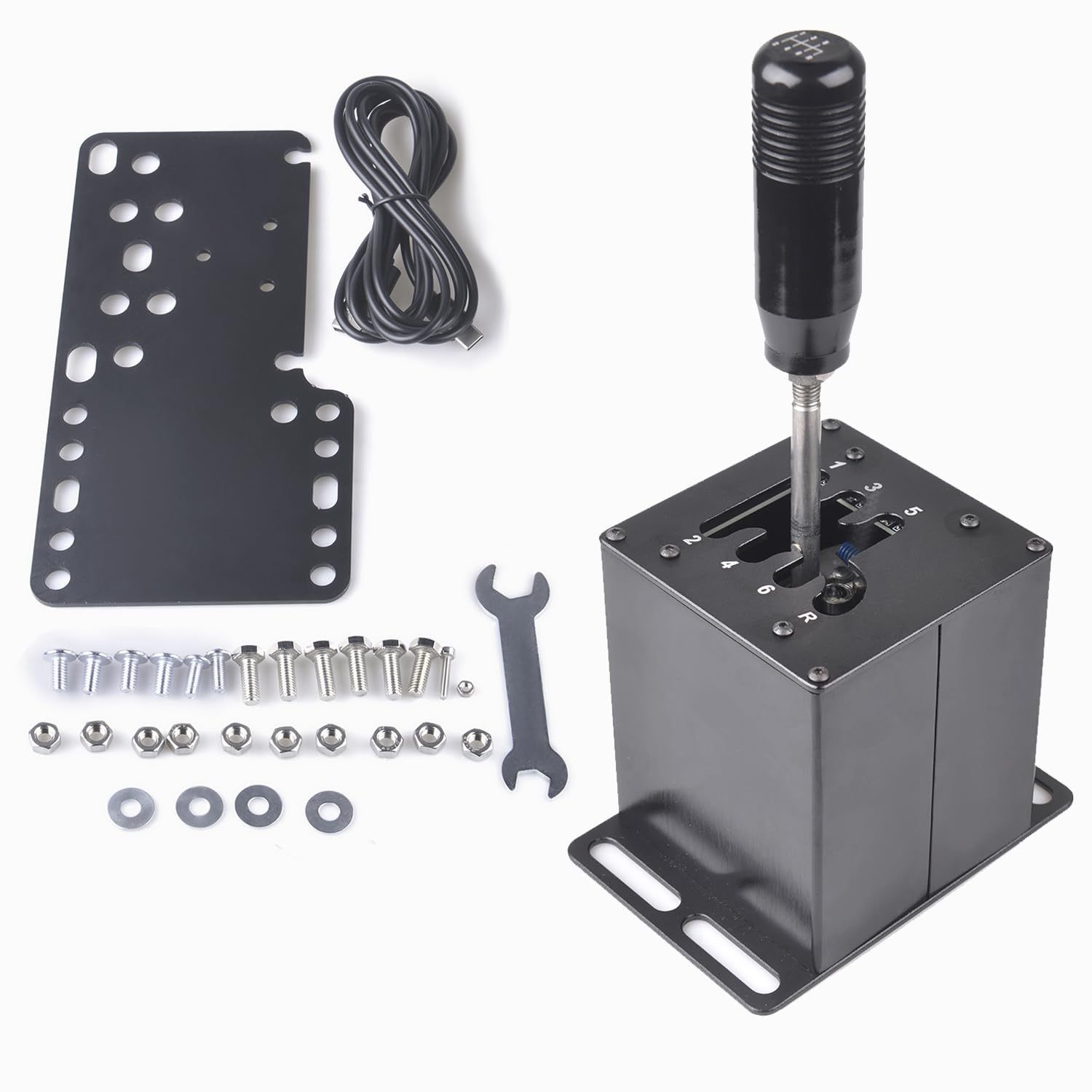 CNRAQR PC USB Simulator Shifter for Racing Games with Mount