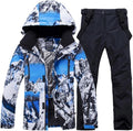 Men's Ski Suit Waterproof Two Piece Snowboard Jacket and Pants Set