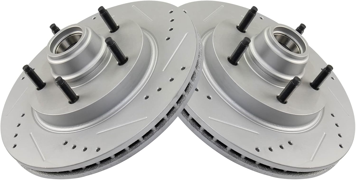 TRQ Front Performance Brake Rotors Set for 1997-1998 Ford F-150