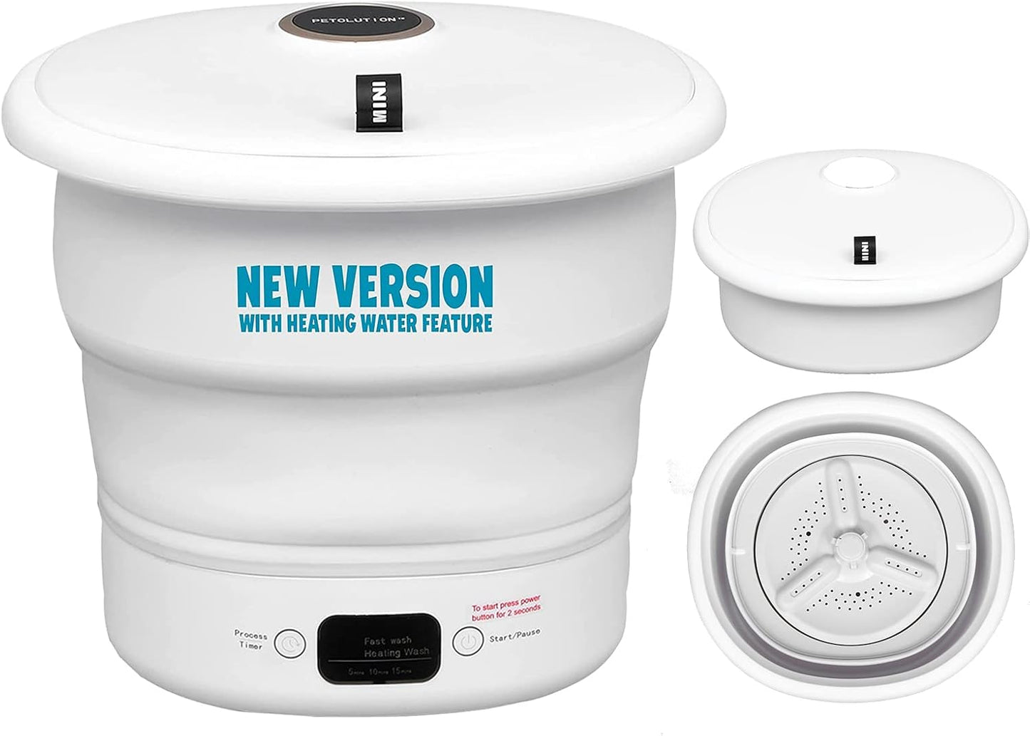 Compact Portable Washer for Travel & Small Spaces in White