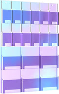 Iridescent Acrylic Wall Mounted Brochure Holder - Color-Shifting
