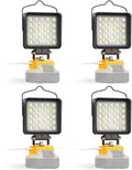 4 Pcs LED Work Light for Dewalt 20v Max Battery - Compact 9600LM Flood