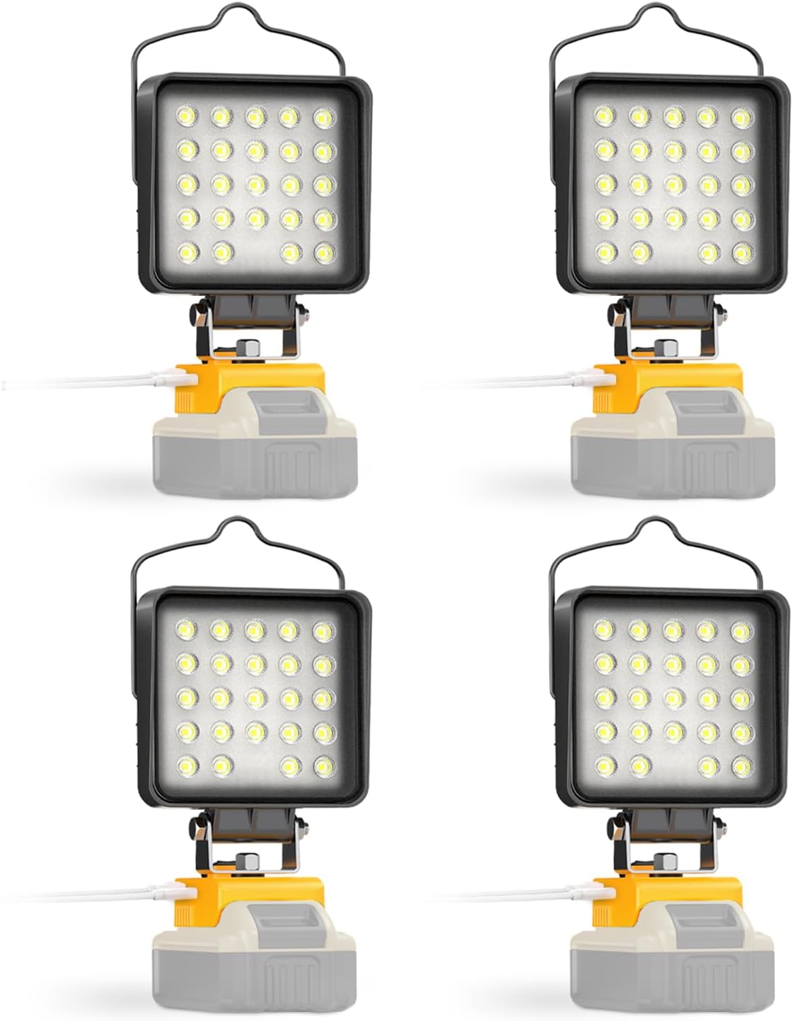 4 Pcs LED Work Light for Dewalt 20v Max Battery - 9600LM