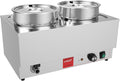 Valgus Commercial Stainless Steel Bain Marie Food Warmer - 2 Pots