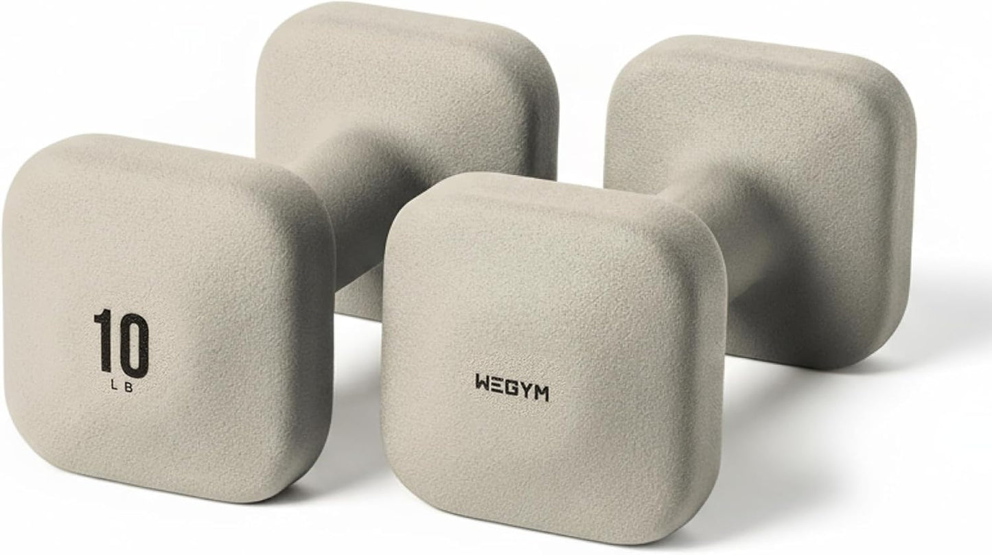 WeGym SafeGrip Square Dumbbells for Home Workouts and Fitness