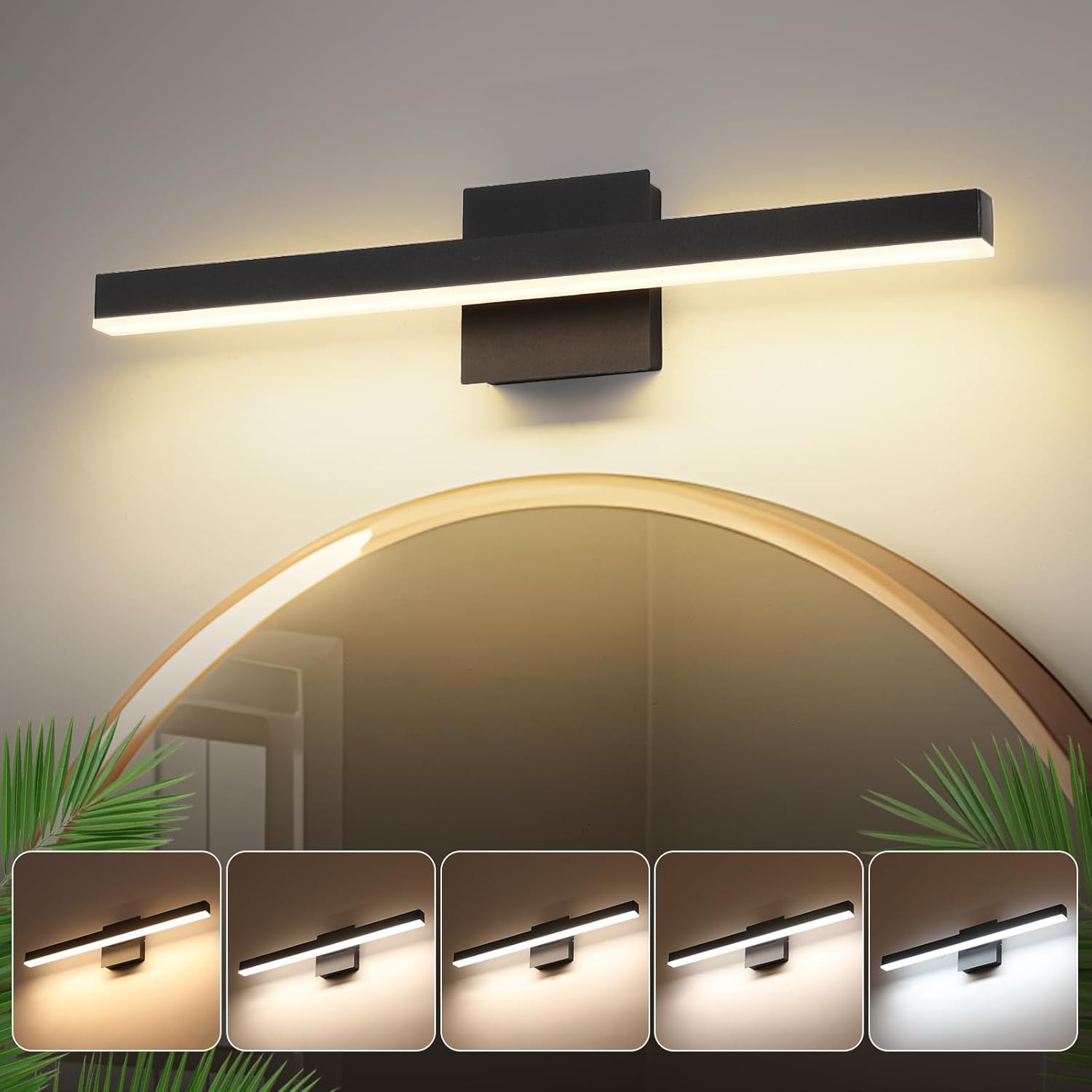 Dimmable 5CCT Vanity Light for Bathroom Over Mirror 23.62 in