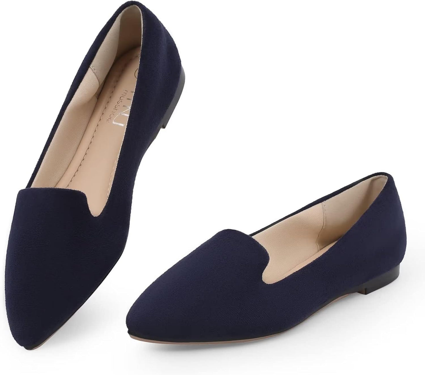 MUSSHOE Flat Shoes for Women - Comfortable Slip-On Flats