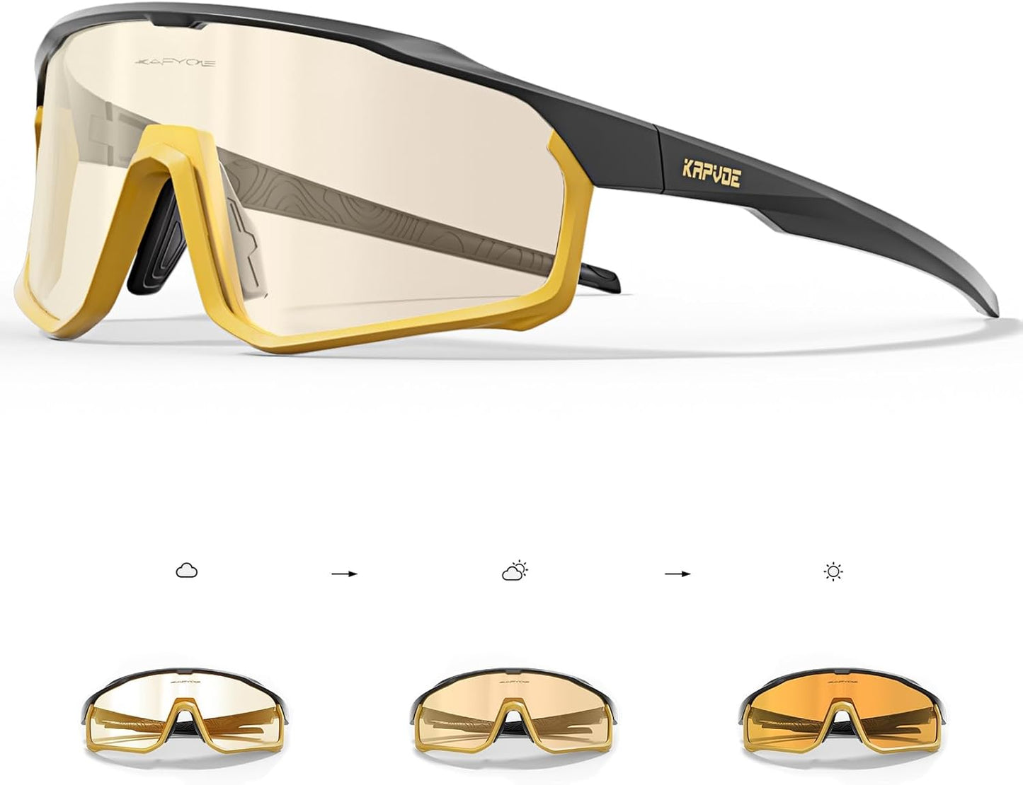 Photochromic Cycling Glasses for Men and Women - KAPVOE K93
