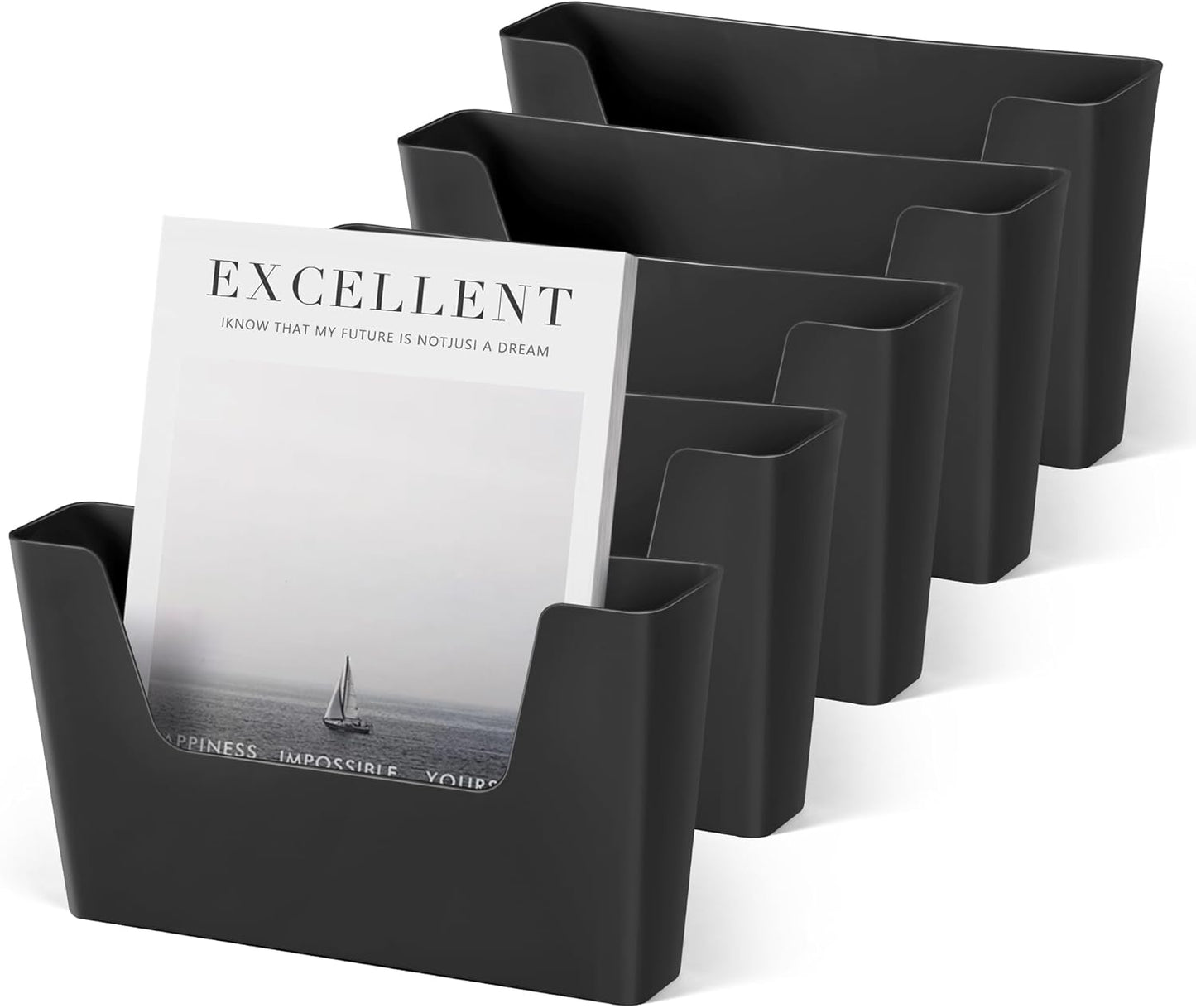 YOHOM No Drilling Wall File Holder for Mails and Magazines