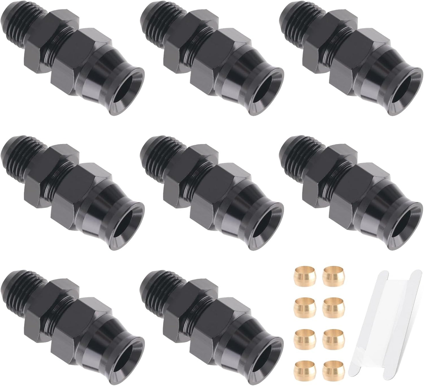 6AN Male Flare to 3/8 Hardline Tube Compression Fitting Adapter