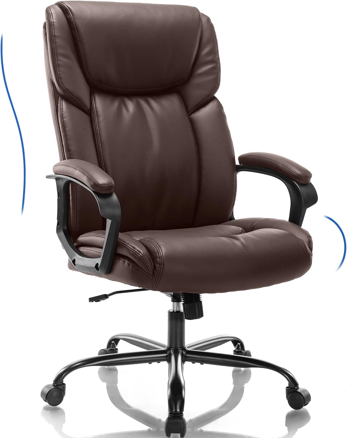 OLIXIS Executive Chair: Heavy Duty, Ergonomic, PU Leather