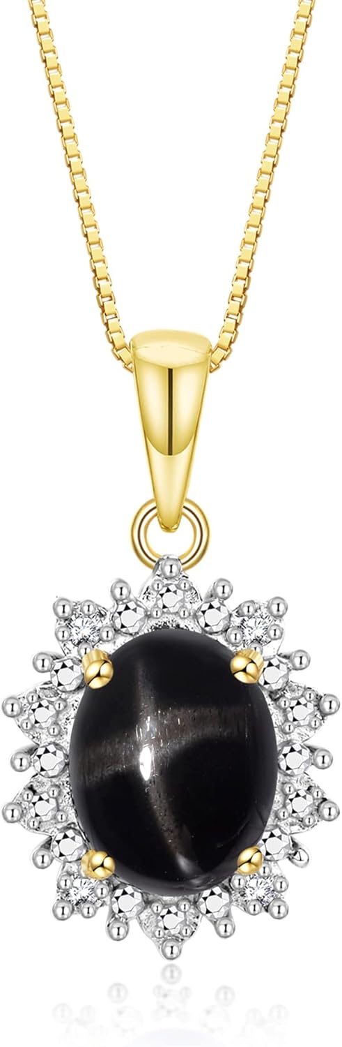 RYLOS 14K Yellow Gold Princess Diana Inspired Necklace for Women