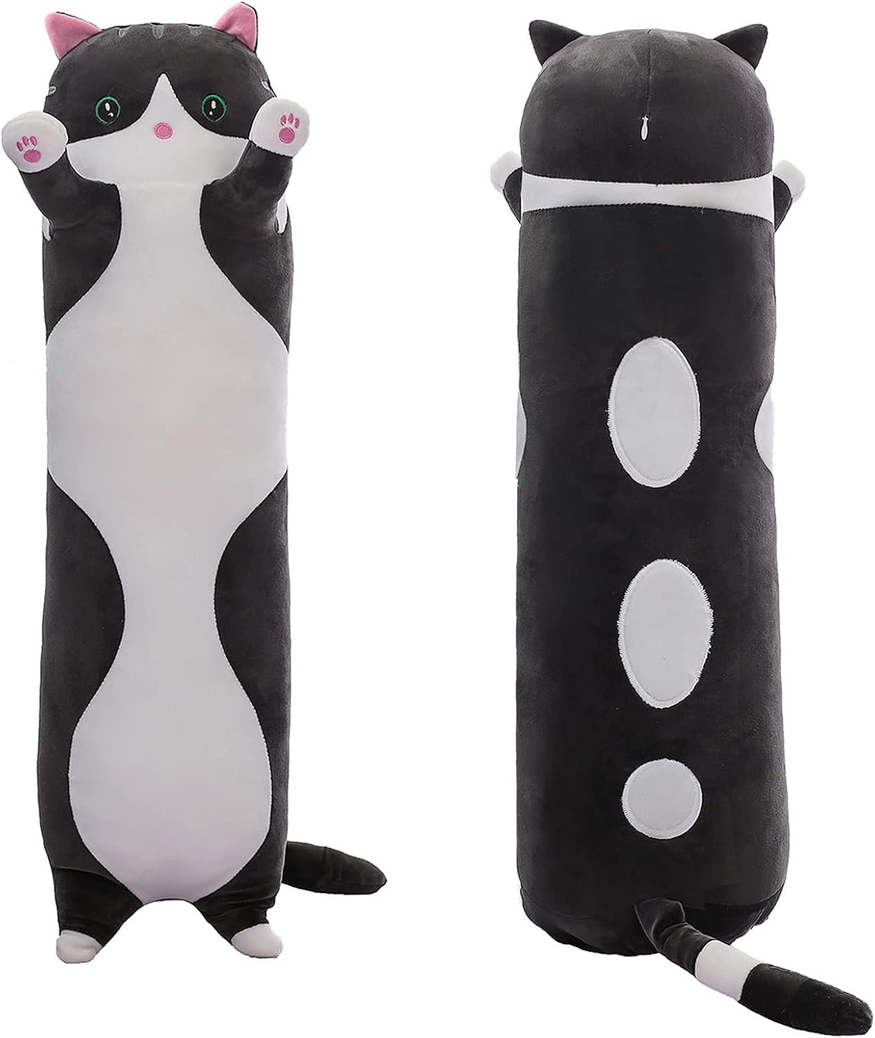 Cute Cat Plush Long Body Pillow for Kids and Cuddling Fun