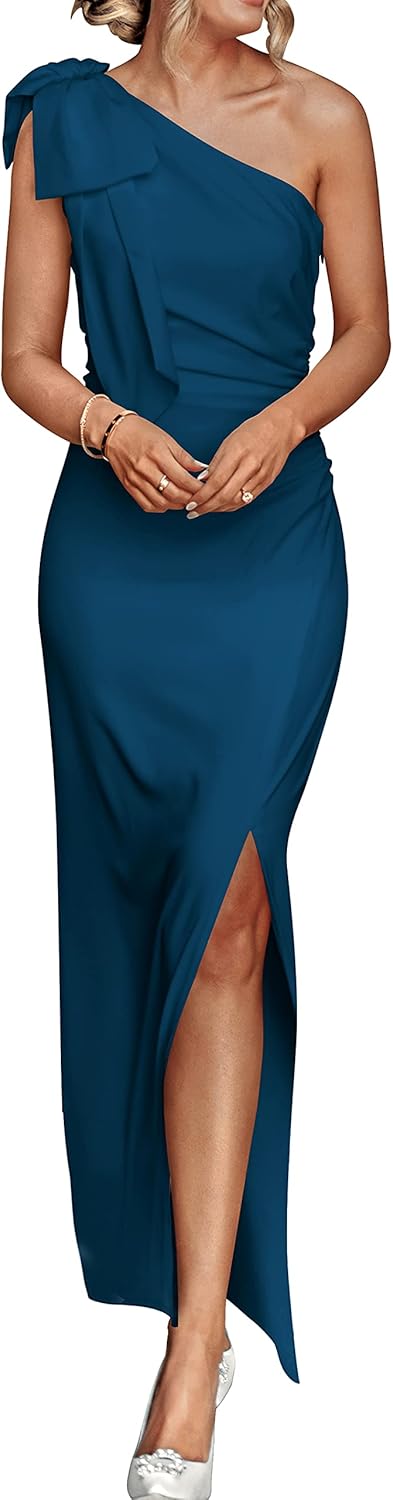 One Shoulder Maxi Dress for Women - Elegant Summer Style