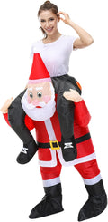 Red Inflatable Santa Claus Costume - Fun One Size Holiday Suit