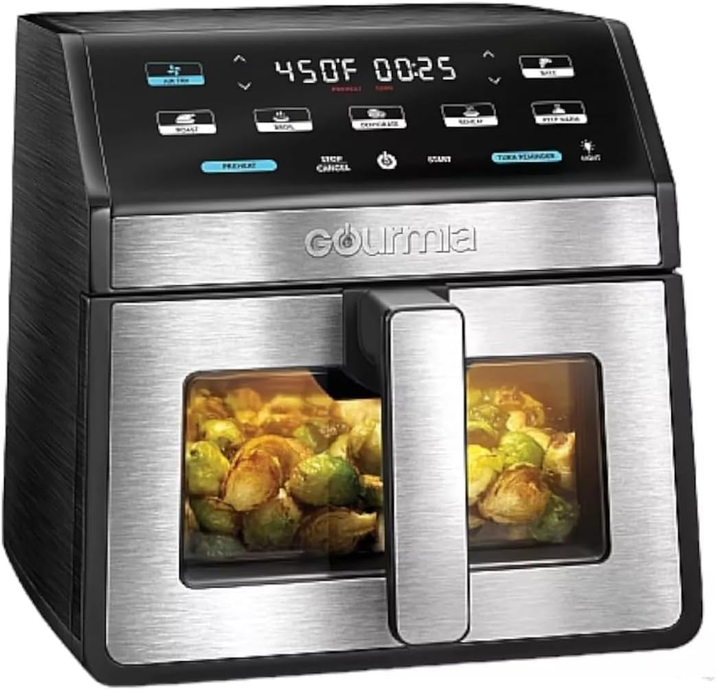 Gourmia 7.5L Digital Air Fryer: See & Cook Easily!