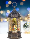 Christmas Snow Globes Musical Lantern with Timer - Rotating