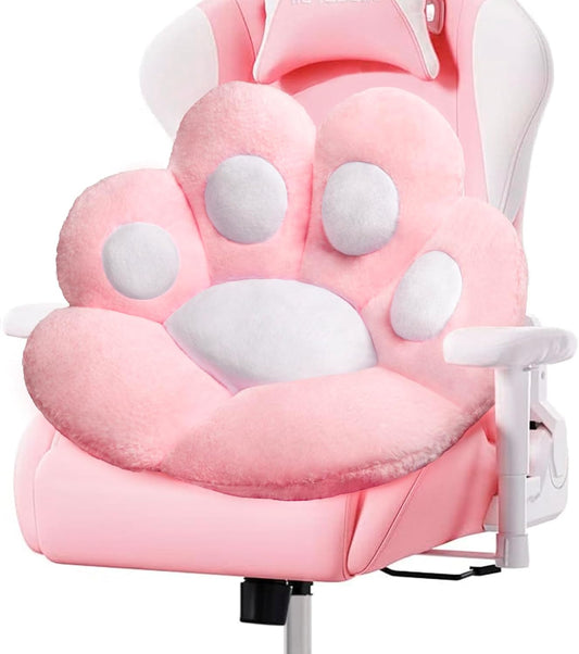 Kawaii Cat Paw Chair Cushion for Comfy Gaming & Desk - Pink