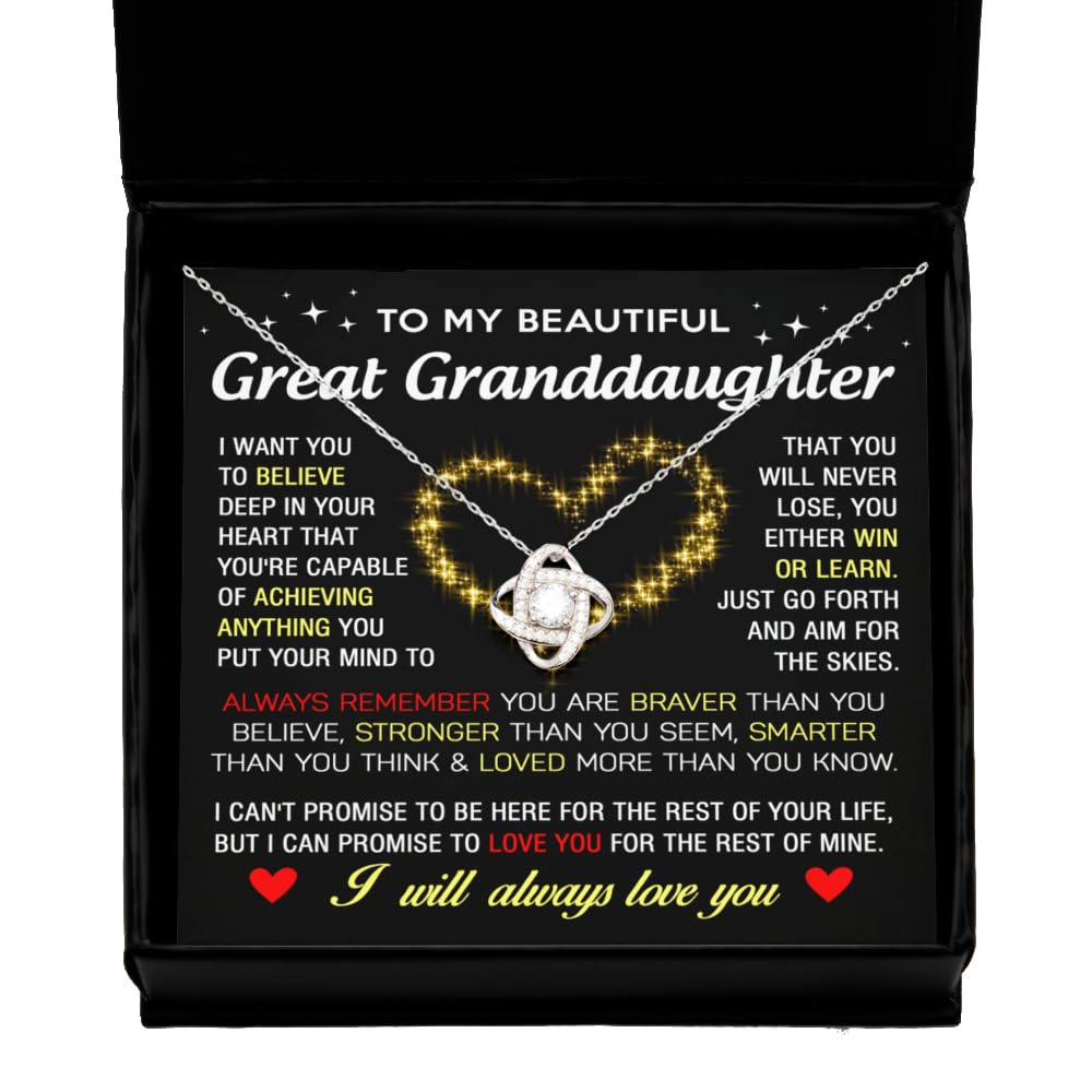 To My Great Granddaughter Necklace - Sentimental Gift for Her
