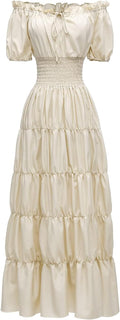 Renaissance Women Medieval Chemise Dress - Flowy Poly-Cotton Peasant