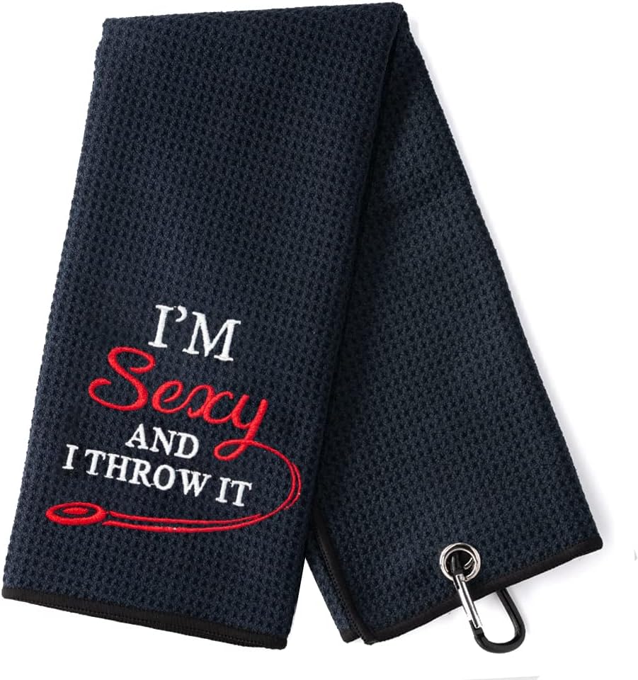 Embroidered Disc Golf Towel with Clip