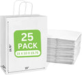 JET PAPER BAGS Large White Paper Bags with Handles for Gifts