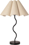 KUNJOULAM Small Table Lamp - Minimal Bedside Desk Light