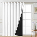 Yakamok Total Blackout Extra Wide Patio Sliding Door Curtains - Pure
