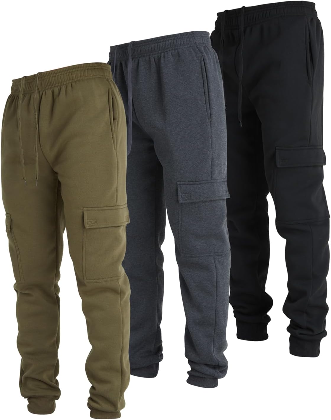 Ultra Performance Mens Sweatpants Fleece Cargo Joggers with Pockets