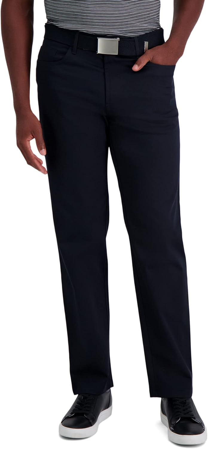 Haggar Men's Iron Free Premium Khaki Straight Fit Pants
