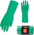 Reusable Rubber Dishwashing Gloves XL - Thick Long-Sleeve Protection