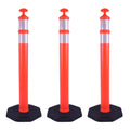 Reflective Rubber Base Traffic Delineator Post 45 in - Heavy-Duty 3