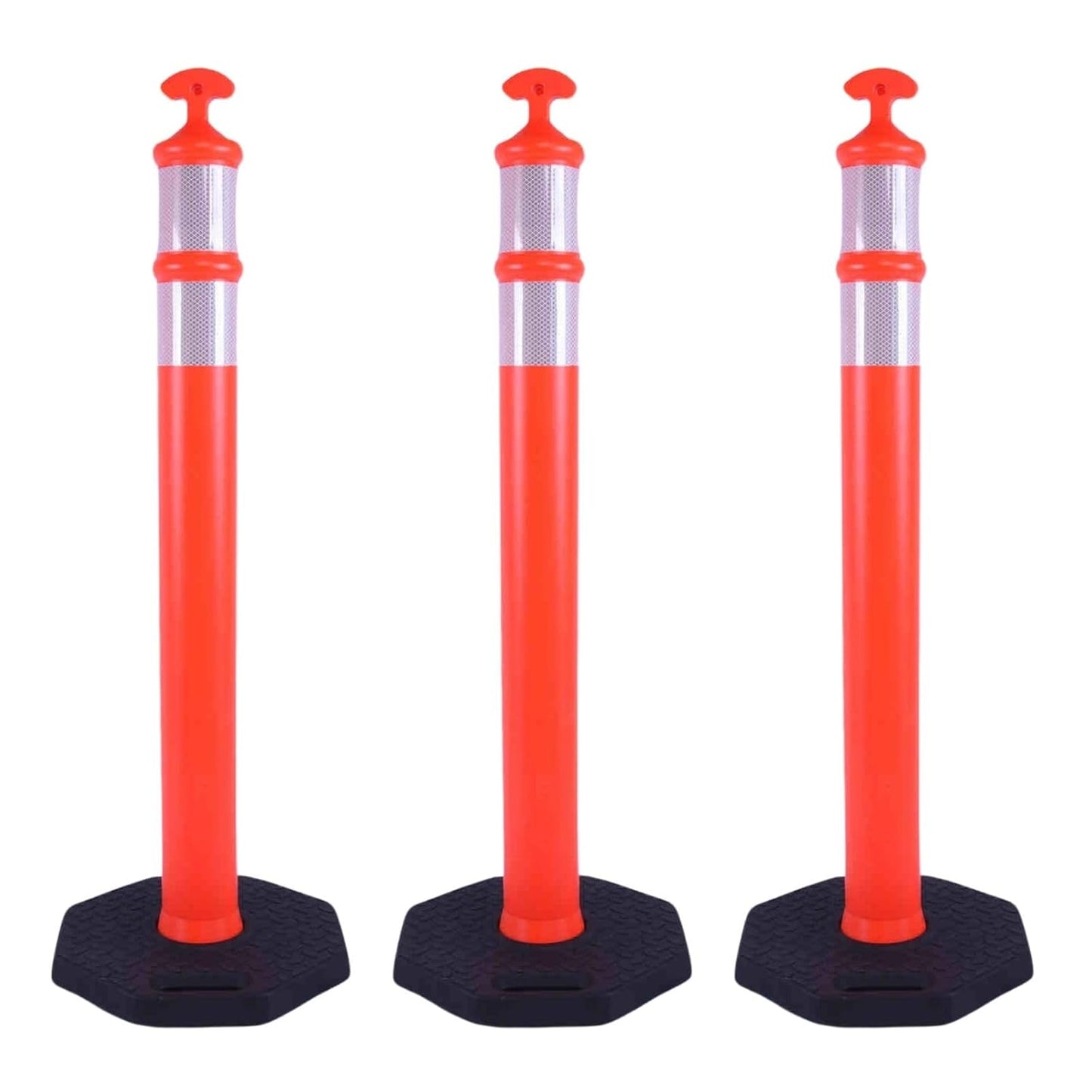 Reflective Rubber Base Traffic Delineator Post for Safety