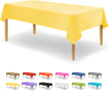 Yellow Disposable Plastic Tablecloth for Rectangle Tables - 54 x 108