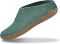 Glerups Unisex Felted Wool Slip-on Slippers with Leather Sole - Warm