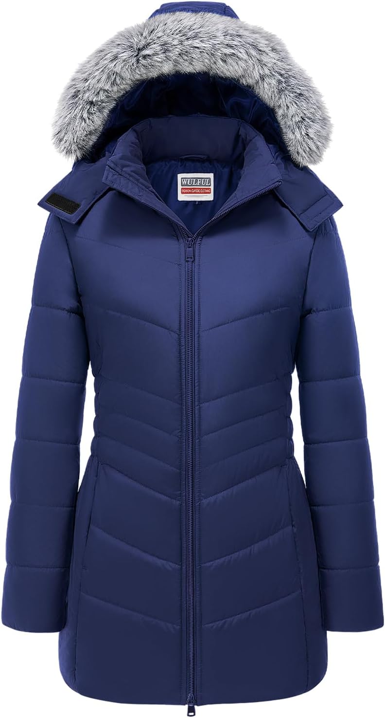 WULFUL Women's Winter Coats Long Warm Thicken Puffer Jackets