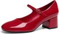 Mary Jane Chunky Block Heels 2.17 in - Retro Comfort