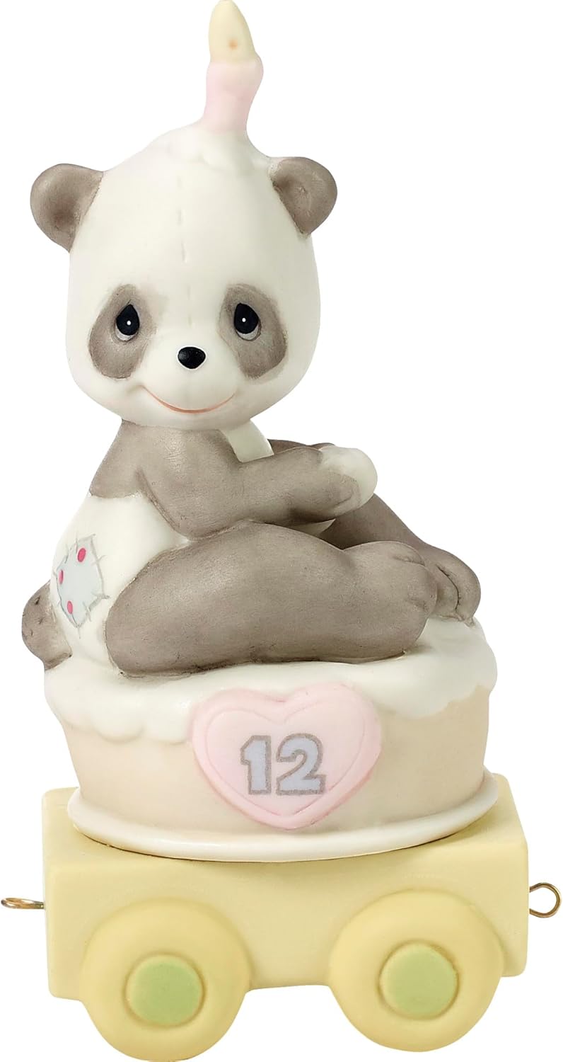 Precious Moments Birthday Train Panda Figurine for Age 12