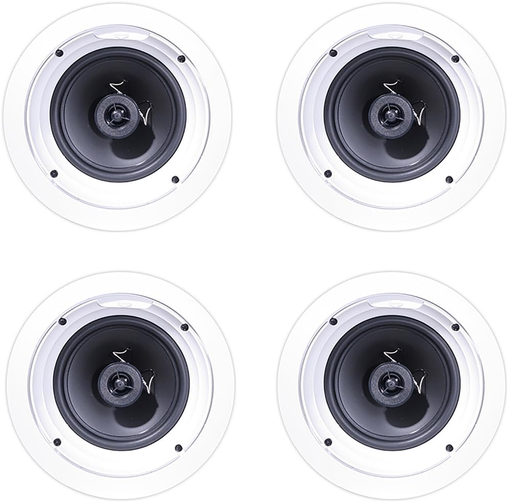 Klipsch R-1650-C White Speaker 4-Pack - Compact & Durable