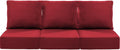 Luxury 24x24x6 Patio Chair Cushions Set of 3 - Red Deep Seat Comfort