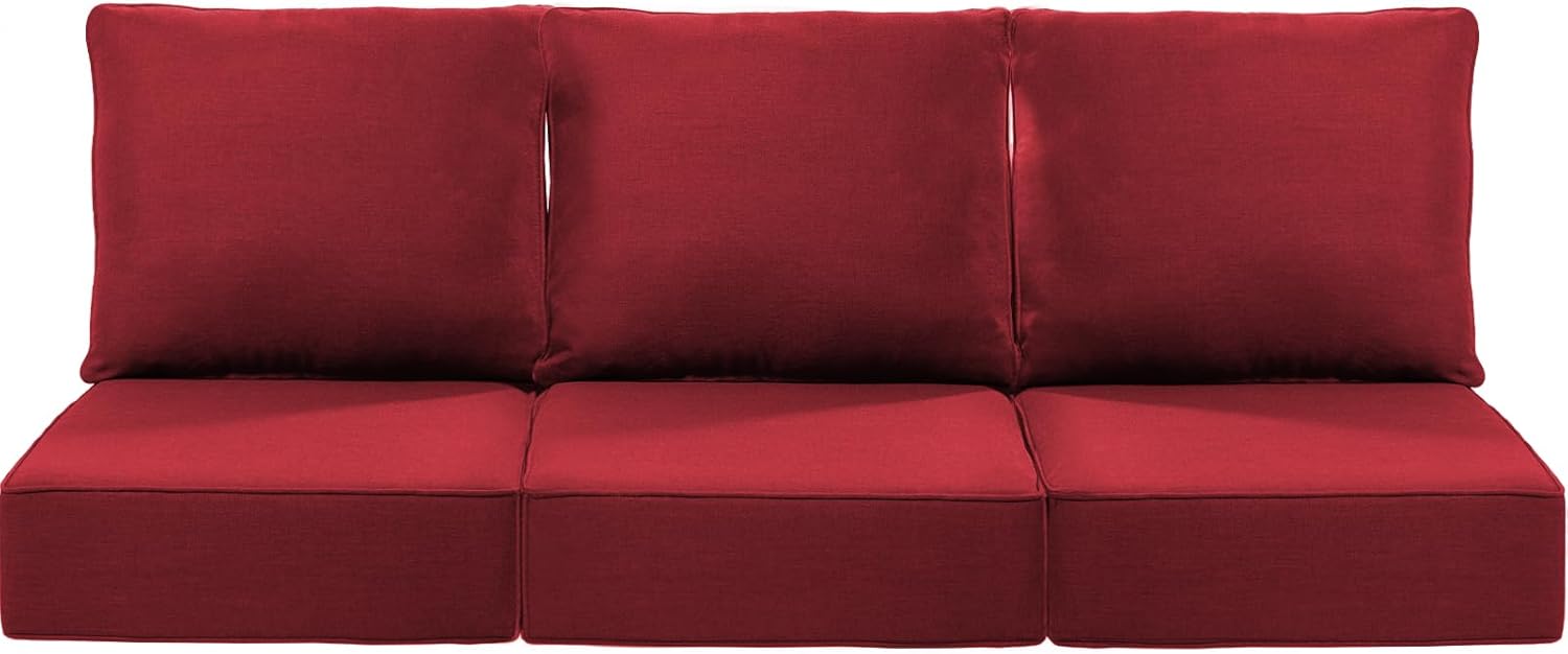 Luxury 24x24x6 Inch Patio Chair Cushions Set of 3 for Comfort