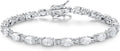 FANCIME Birthstone Sterling Silver Tennis Bracelet - Colorful CZ 7